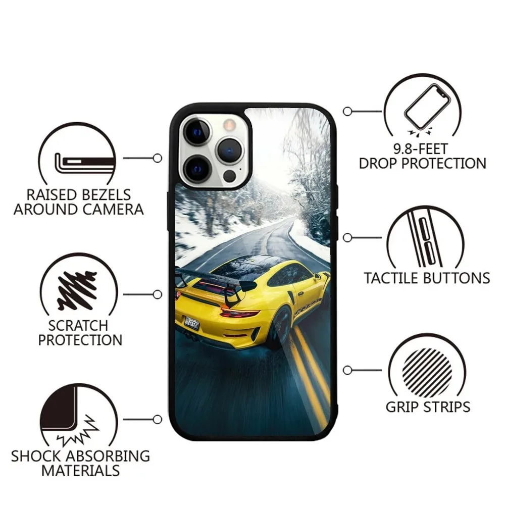 Black Car For B-Bmw Phone Case Strong Magnetic For IPhone 15,14,13,Pro,Max,Plus,11,12,Mini For Magsafe Wireless Charging