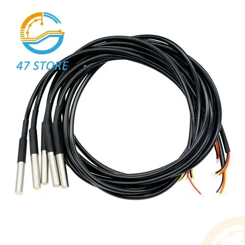 DS18B20 NTC 10K 1% 3950 Thermistor Waterproof Temperature Controller Sensor Probe W1209 W1401 W3001 Thermostat 0.5m/1m/2m/3m