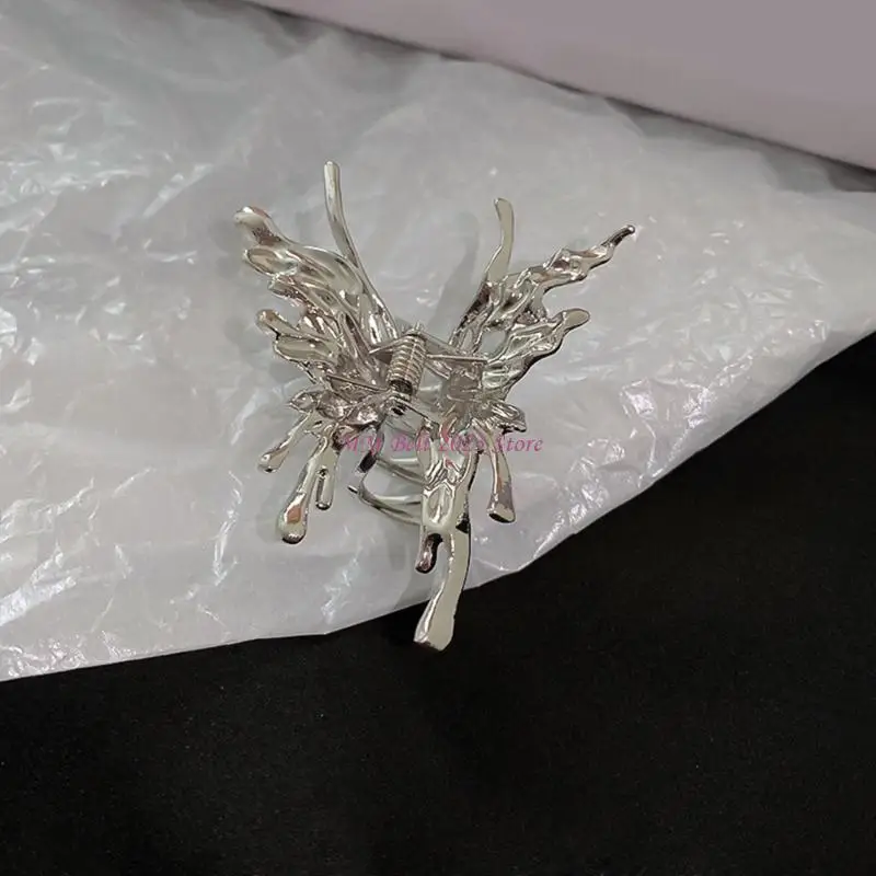 49me Central cabello mariposa CLAW CLAW Fashion Silver Adornment Catch Barrettes Princess Hair Styling Tool Ornnnaments