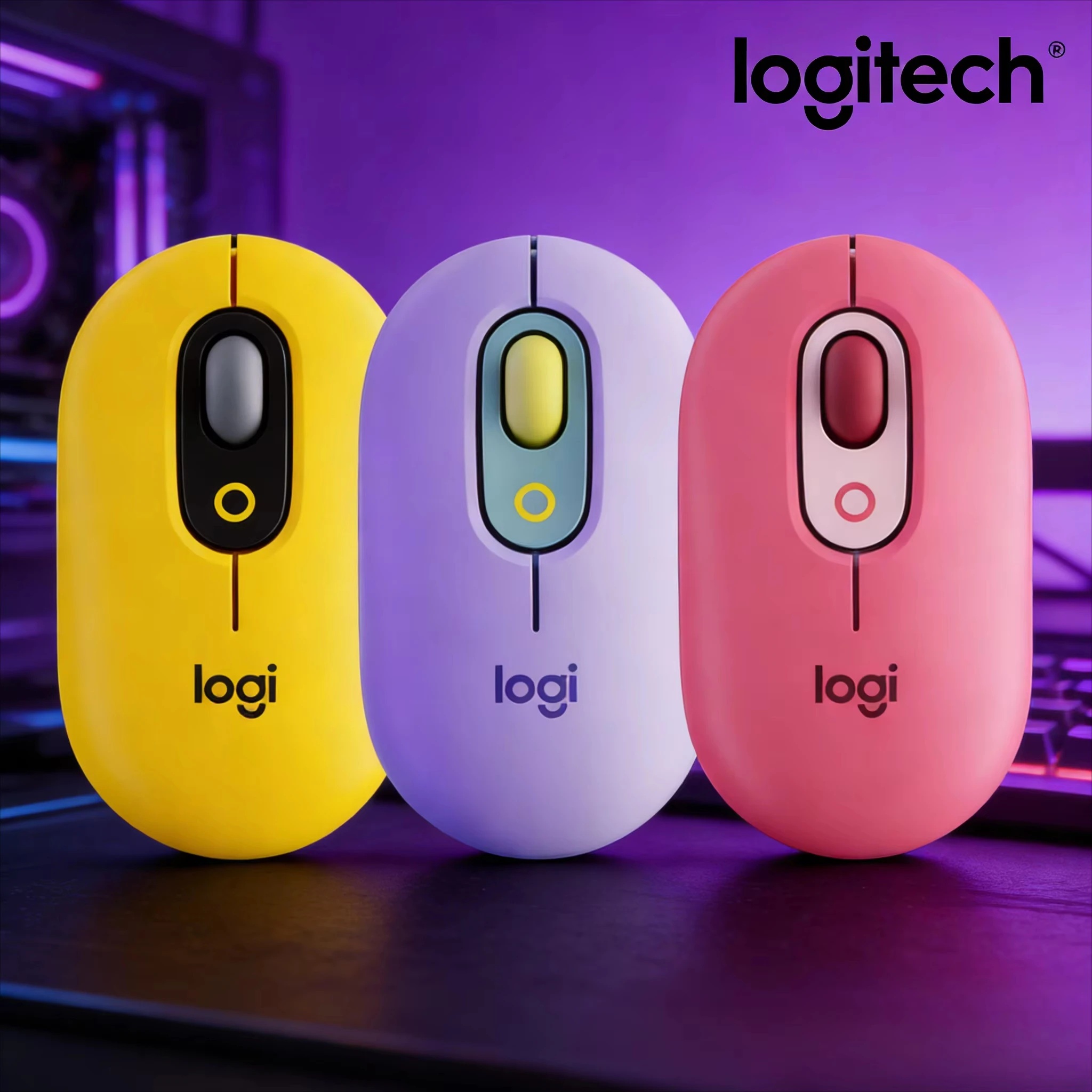 

Logitech M350 POP Wireless Bluetooth Mouse Silent Slim Portable for Laptop PC Mac Home Office Travel Compact