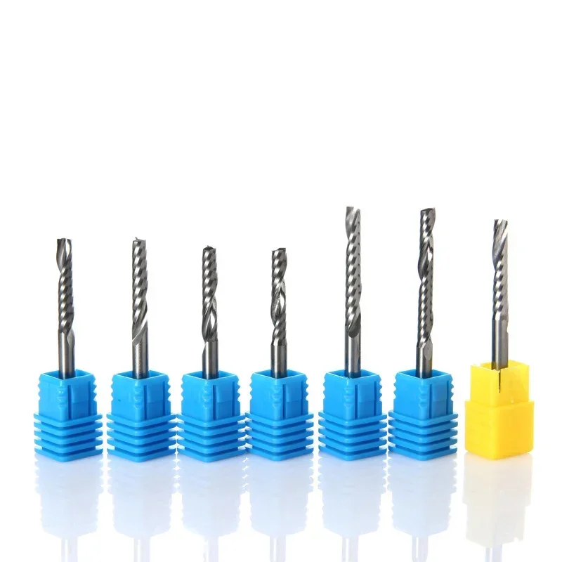 أداة نجارة من الكربيد الصلب، قاطعة طحن ماكينة CNC، 1 مطحنة نهاية فلوت، 1 قطعة شحن مجاني، خشب، PVC، MDF، أكريليك #5