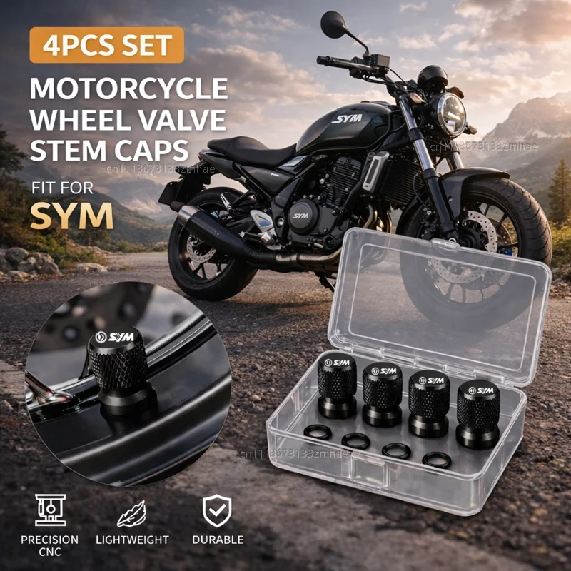 

For SYM JP150 GR125 fiddle 3 FNX150 maxsym 400i 600i Motorcycle Accessories CNC Aluminum Tire Valve Stem Cap Air Port Cover