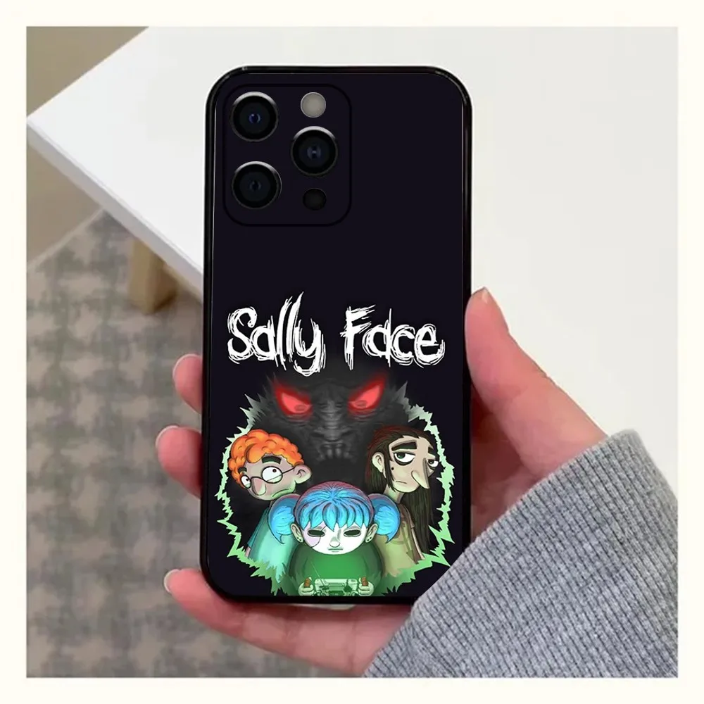 Sally Face Game Phone Case For Apple iPhone 15,14,13,12,11,Pro,X,XS,Max,XR,Plus,Mini Soft Black Cover