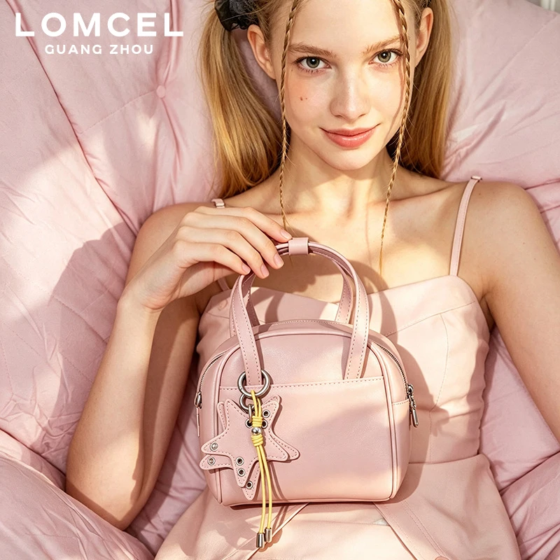 LOMCEL 249 New leather women's bag - exudes a sense of sophistication and is extremely popular. A stylish shoulder bag with a sl