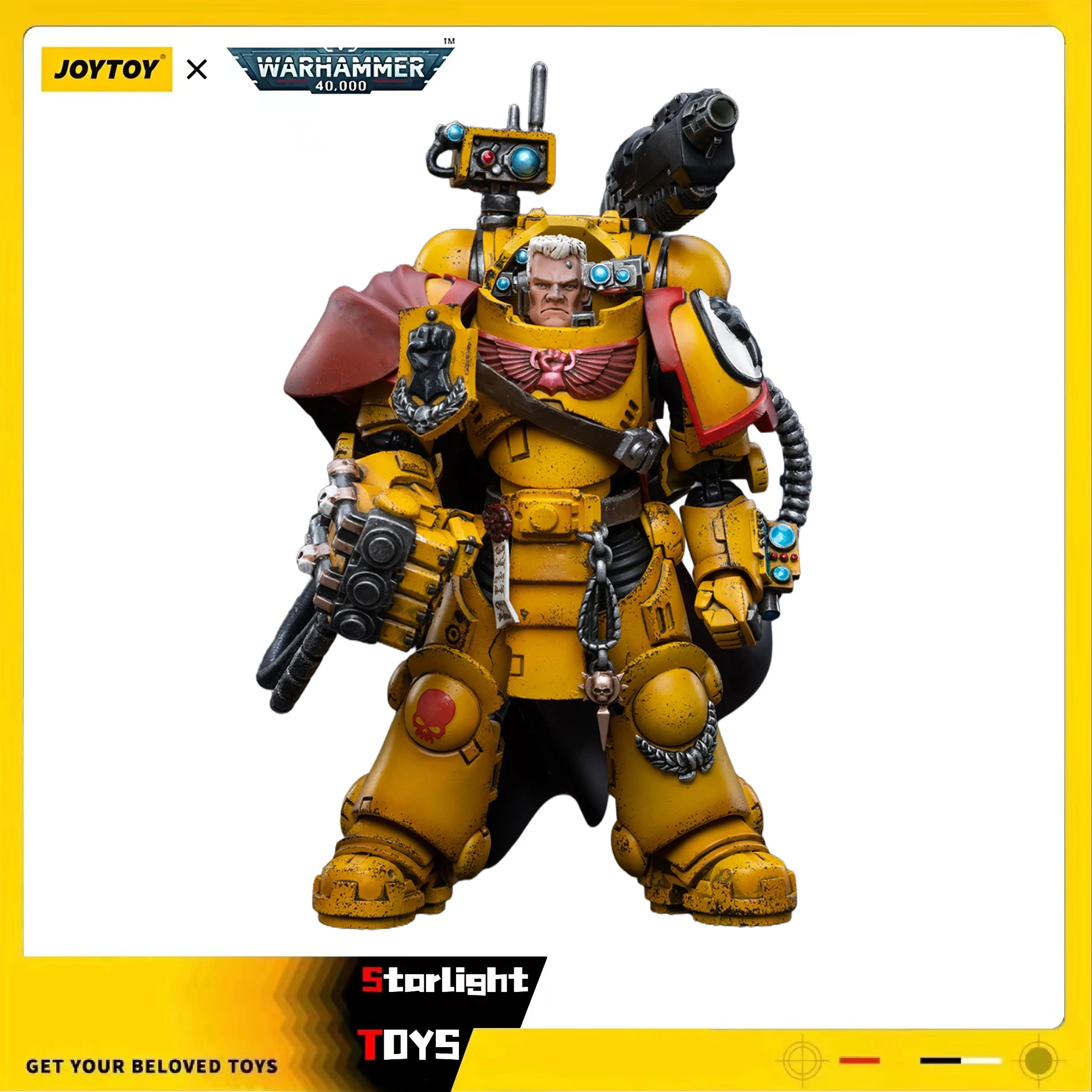 

JOYTOY 1/18 Action Figure Warhammer 40K Imperial Fists Third Captain Tor Garadon Model Toy Gifts