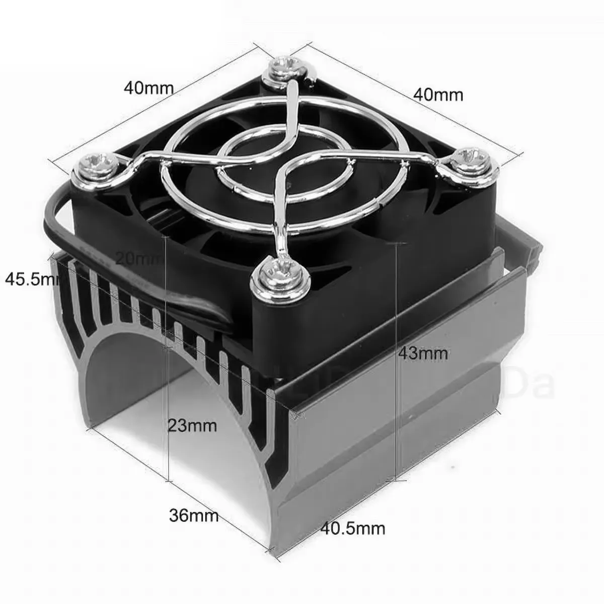 Motor dissipador de calor refrigerador para carro modelo RC, Calor Fin, radiador, refrigerador, 4010, DC, 5V, ventilador de refrigeração, 36mm de diâmetro, 540, 550, 3650