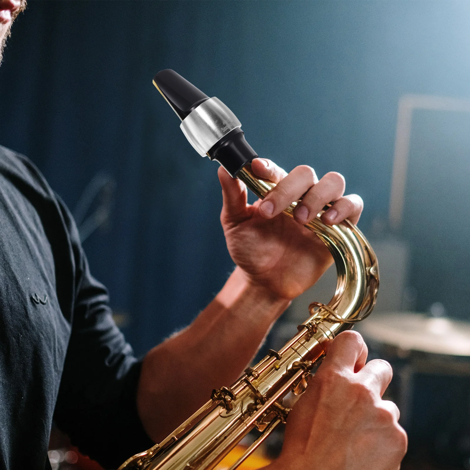 

Saxophone Ligature Clip For Alto Sax Metal Mouthpiece Fastener Durable Wind Instrument Accessory Sax Parts