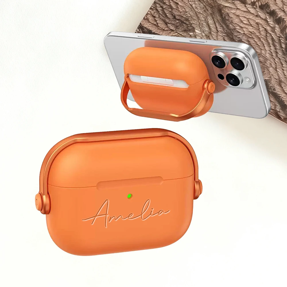Funda para auriculares de PC de TPU suave con nombre grabado láser personalizable personalizada Compatible con Airpods 1 2 3 4 Pro Pro2 Pro3