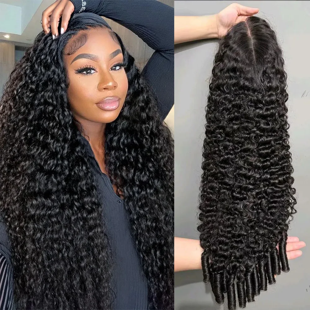 

220% Плотность 7x6 Бирманские Вьющиеся Парики 13x4 HD Прозрачные Парики Фронта Шнурка Предварительно Сорванные 13x6 Бирманские 100% Парики Человеческих Волос 40 Дюймов