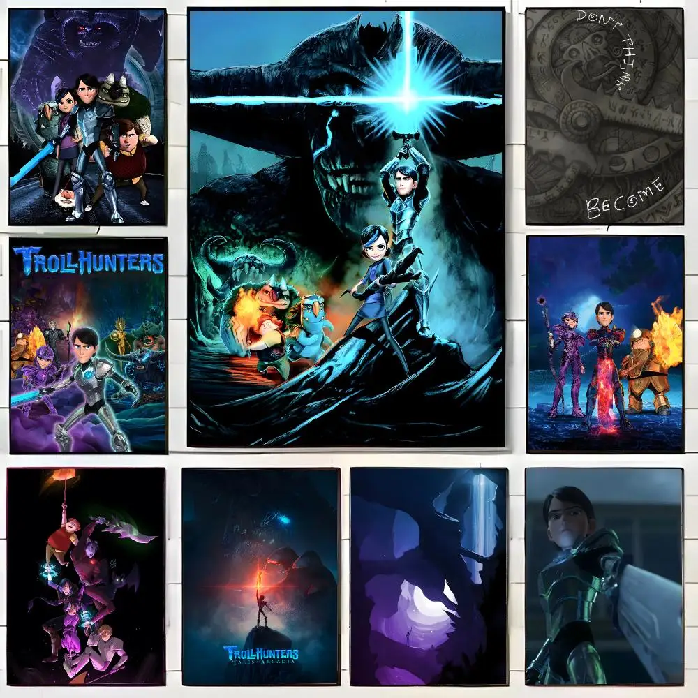 Trollhunters Tales Of Arcadia Poster HD Self-Adhesive Wall Decals For Living Room & Bedroom Home Decor Gift