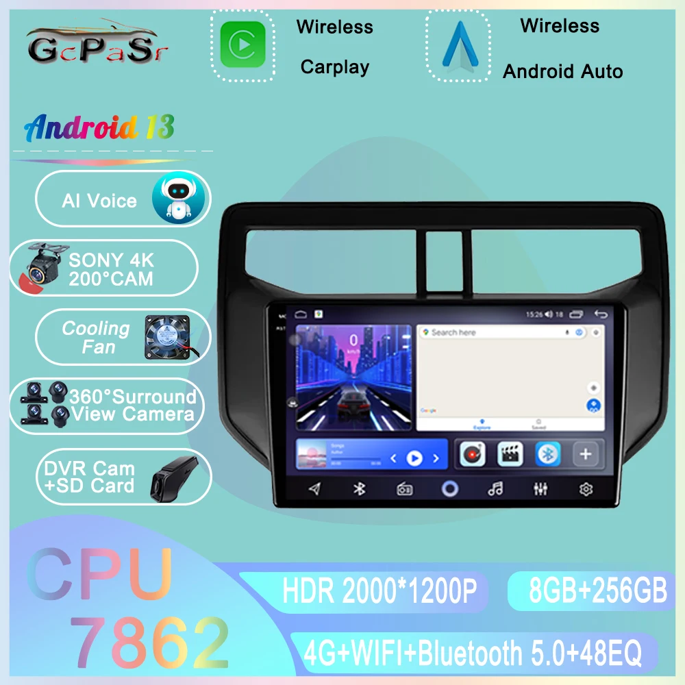 

Android 13 Multimedia Player For Toyota Rush 2018 2019 Navigation GPS 2din Stereo Head Unit Radio Carplay 5G wifi BT QLED Screen