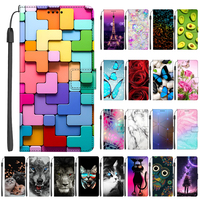 Leather Magnetic Phone Case For Xiaomi Mi 8 Lite Mi8 SE Pro Wallet Flip Stand Painted Funda for Xiaomi Mi Play / Mi 10s / Mix 3