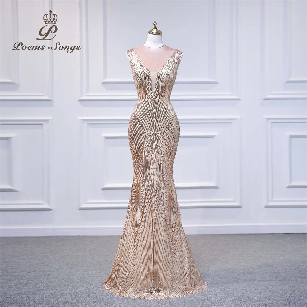 Elegant dresses for women 2022 Sexy gold Evening dresses vestidos de fiesta robe de soiree de mariage Prom dresses Party dresses