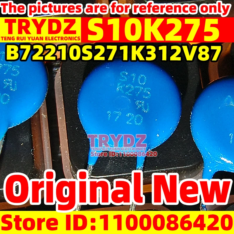 200-30 Uds nuevo S10K275 B72210S271K312V87 Varistor de enchufe directo 10MM 275V tira Original