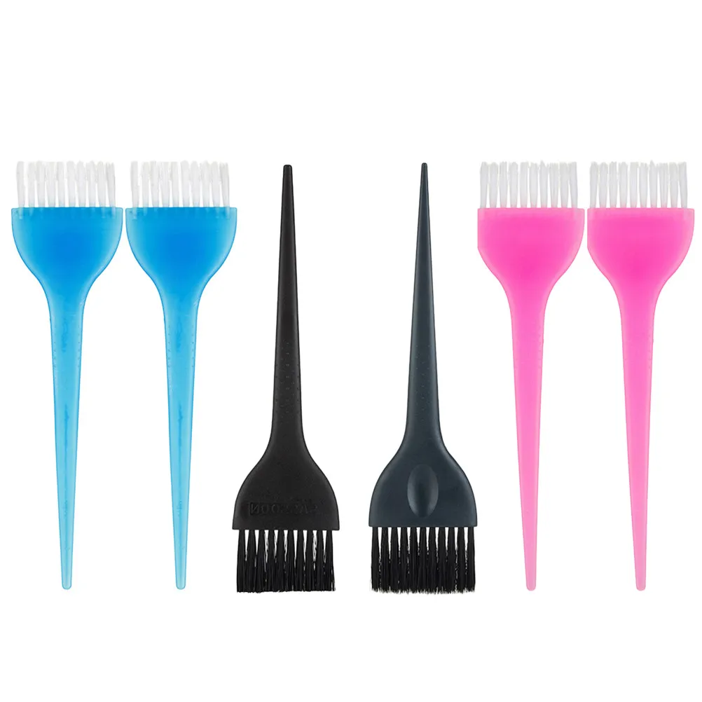 

6pcs Hair Dye Applicator Brush Durable Smooth Handle For Color Treatment Keratin Application Home Salon Use Tinting Tool