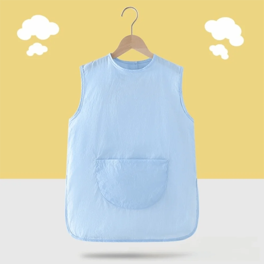 New Sleeveless Bib Apron Lightweight Anti-Stain Eating Coverall Easy Clean Waterproof Toddler Smock Art Class