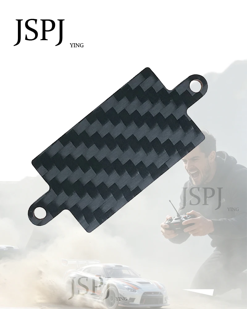 Lightweight Carbon Fiber Servo Press Plate for TT02 Touring Car, Reserved Space for Receiver & Lap Timing Sensor Racing Mod Part