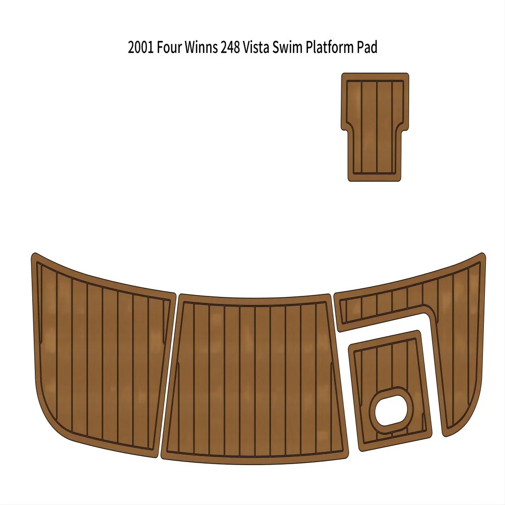 Boat 2001 Four Winns 248 Vista Swim Platform Boat EVA Faux Foam Teak Deck Floor Pad