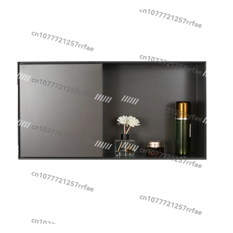 

Modern Style SUS304 Steel Invisible Edge Niche Shelf Inlaid Hidden Door Storage Bathroom Locker Embedded Thin Frame Tile