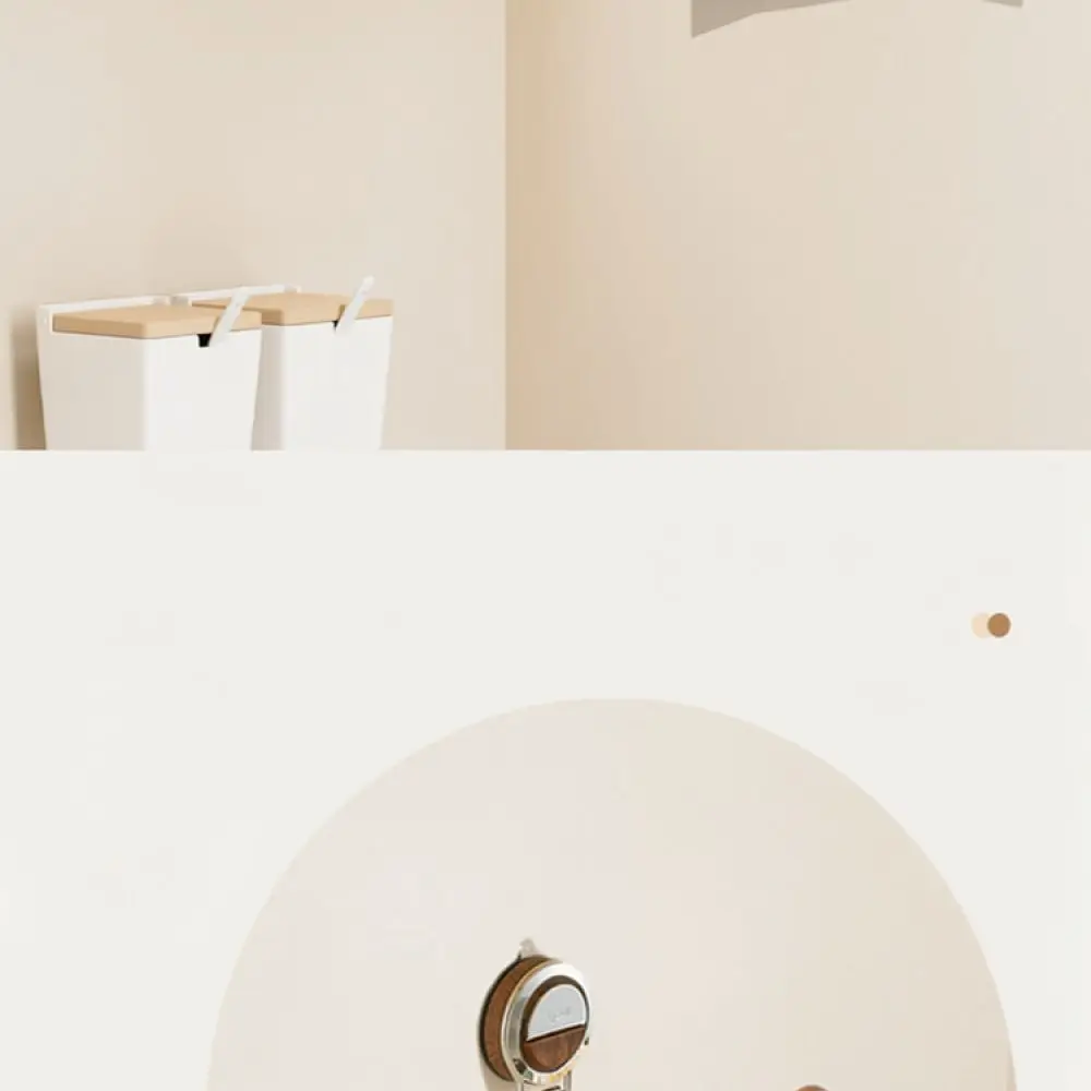 Kitchen Paper Towel Holder Suction Cup Wall Mount Wooden Roll Dispenser Punch Free Rack Organizer Storage Shelf Accessory