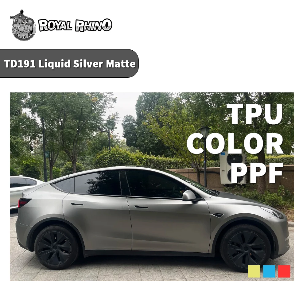 TPU Satin Liquid Metal Silver Matte Color Changing PPF Film Rolls Paint Protection Film Car Wrapping Film Color Change Foil