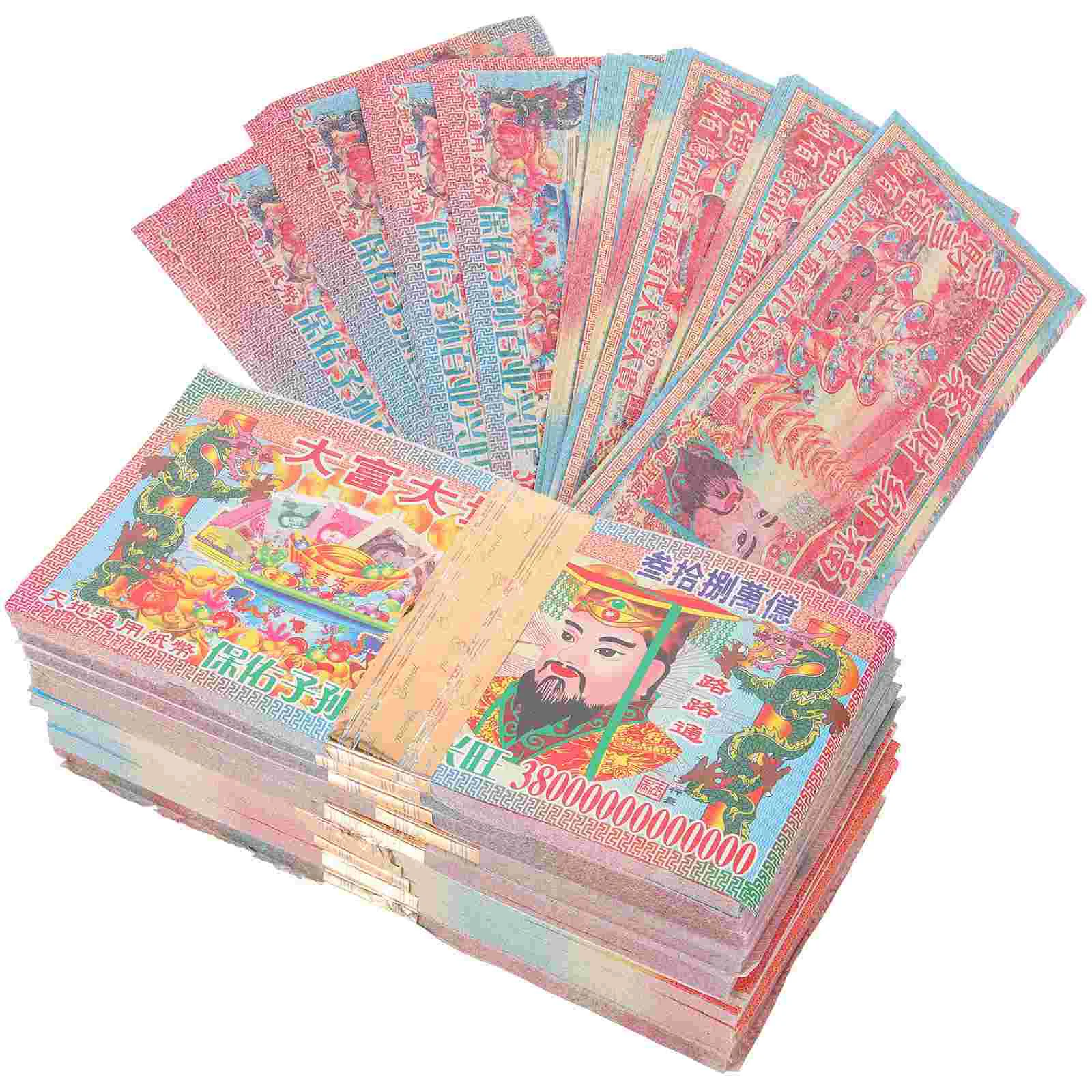 

350 Pcs Sacrificial Supplies Sacrifice Burning Money Qingming Ghost Fire Paper Banknotes Sacrificing Accessory