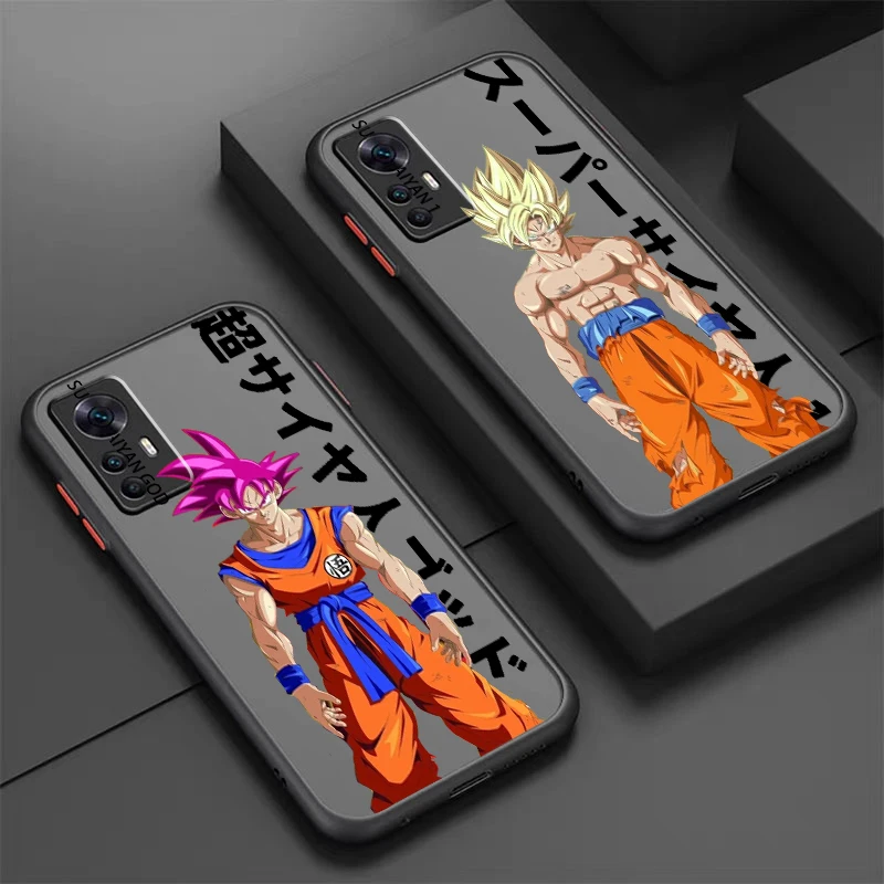 D-Dragon Ball Goku Broli Frosted Translucent For Xiaomi Mi 13 12 12T 11T 11 11i 10T 10 9T Pro Lite Ultra 5G Cover Phone Case