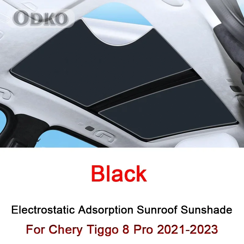 Car Electrostatic Adsorption Sunroof Sunshade For Chery Tiggo 8 Pro 2021-2023 Heat Insulation Skylight Sticker Auto Accessories