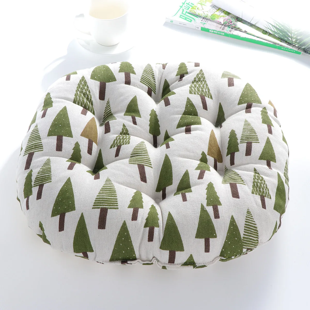 

Round Floor Cushion Cotton Linen Soft Breathable Seat Pad For Yoga Meditation Home Office Bay Window Tatami Floor Pouf