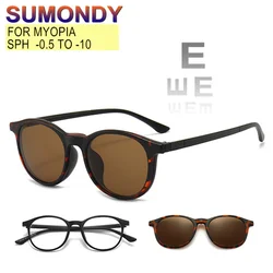 6 in 1 Magnetic Sunglasses Clip And Myopia Glasses -0.5 to -10 Women Men Multipurpose Eyeglasses Prescription Custom UF163