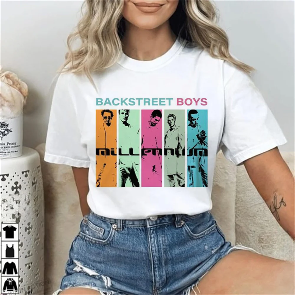 Camisetas de Backstreet Boys para mujer, camiseta Retro de hip hop clásica de los años 2000, camiseta kawaii Pastel Y2k, gráfico Digital Grunge Vintage