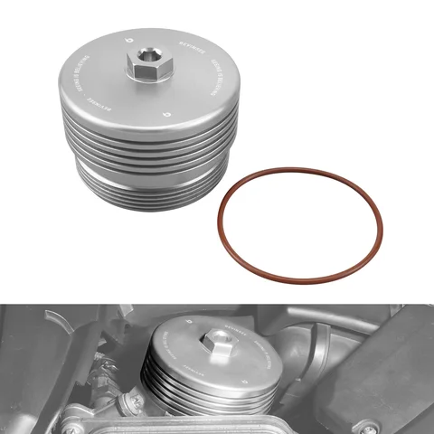 BEVINSEE Алюминиевый Корпус Масляного Фильтра Крышка Для BMW N52 N54 N55 F10 F20 F30 M2 M3 M4 E90 E92 E82 E87 E60 F32 F12 X1 X3 X5 X6 Z4