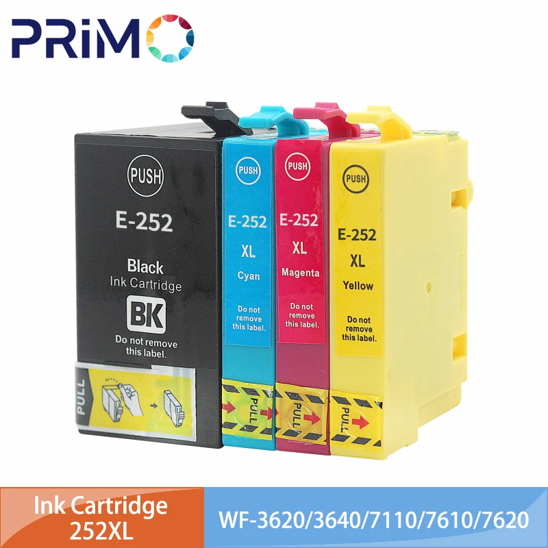 T252XL 252XL 252 XL E-252XL Ink Cartridge Compatible for Epson WorkForce WF-3620 3640 7110 7210 7610 7620 7710 7720 Printer