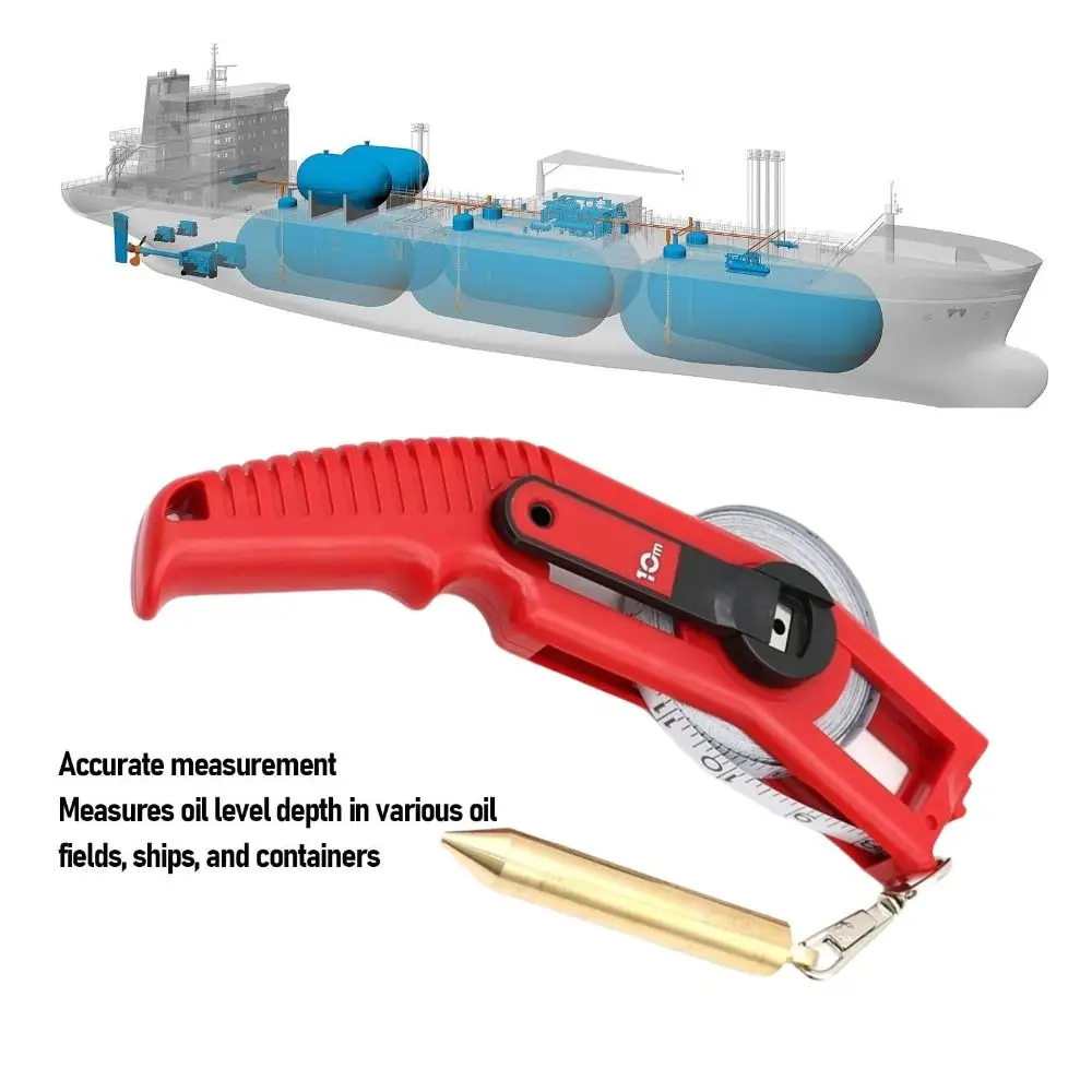 Engraved Oil Gauge Fast Retractable Carbon Steel Oil Tank Gauging Tape Dual Scale Comfortable Oil Tank Depth Measuring Tape