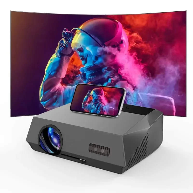 جهاز عرض أندرويد 9.0 TV ذكي 4K بتركيز تلقائي 5G WiFi BT5.1 2+16G 14300 لومن خالي من الغبار 1080P Full HD LCD LED 14300 لومن #1