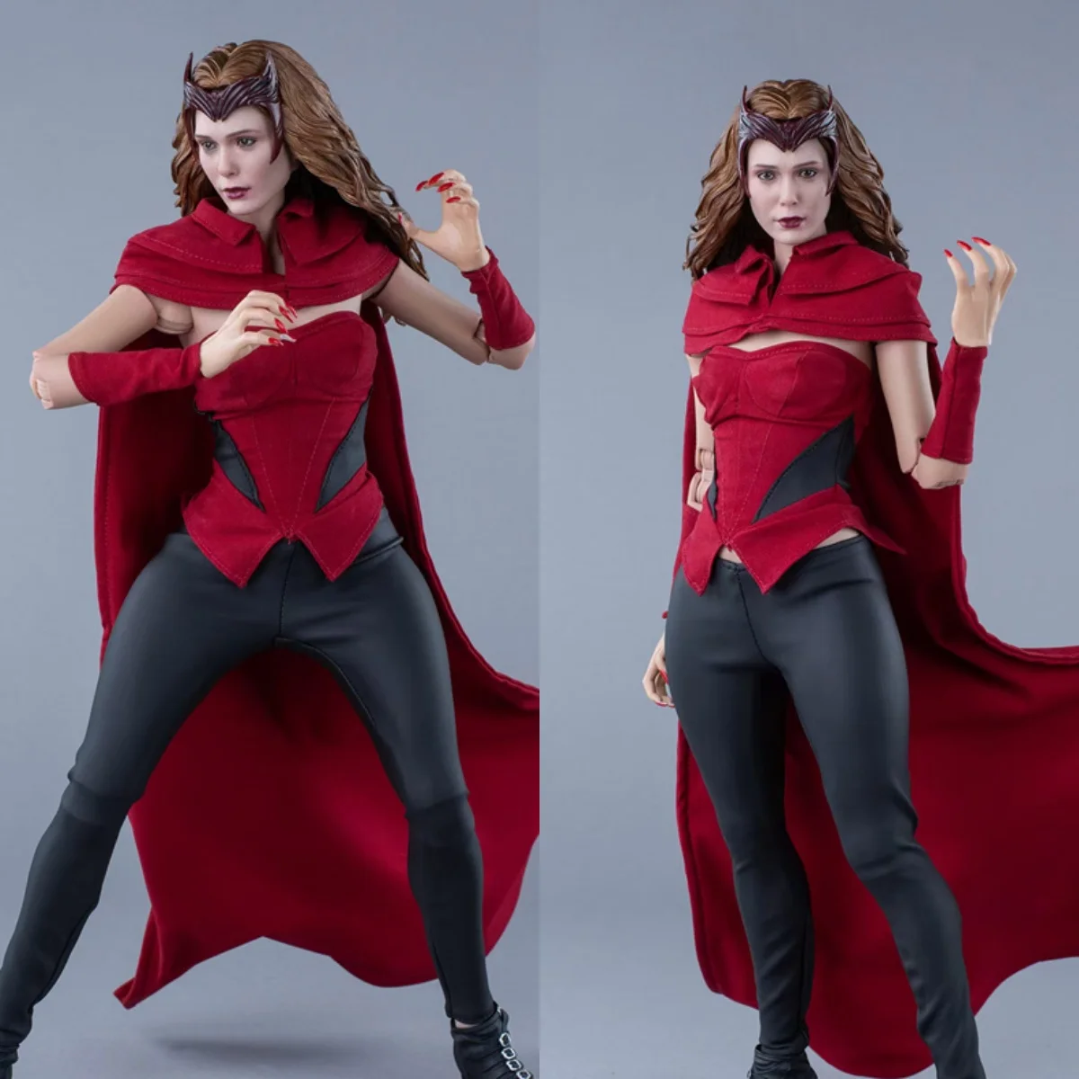 

Handmade UU TOYS 1/6 Female Witch Costume Normal Plump Leg Version Clothing Accessories Red For 12in Action Figure Model Toys