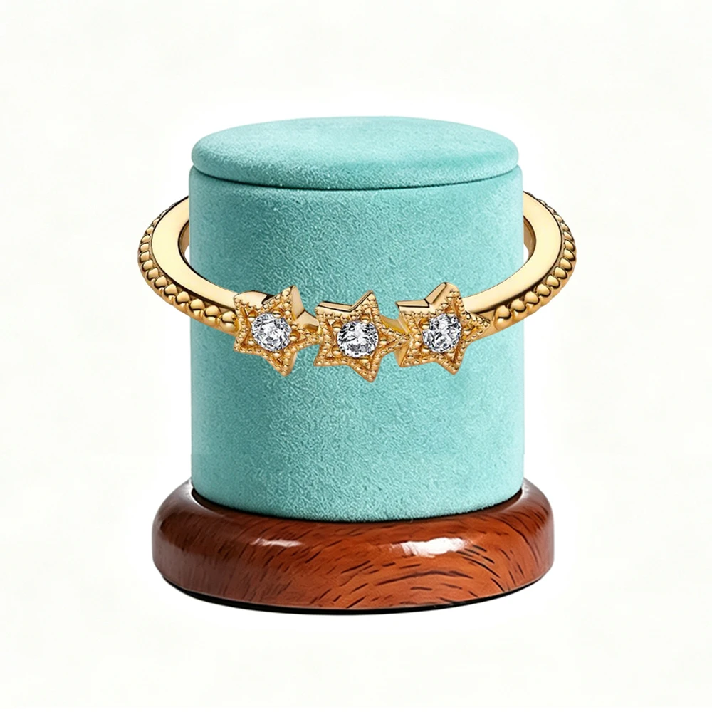 2026 New 925 Silver Heart Shining Shell Rose Fashion Princess Crown Wrong Circle Meteor Ring Exquisite DIY Charm Jewelry Gift