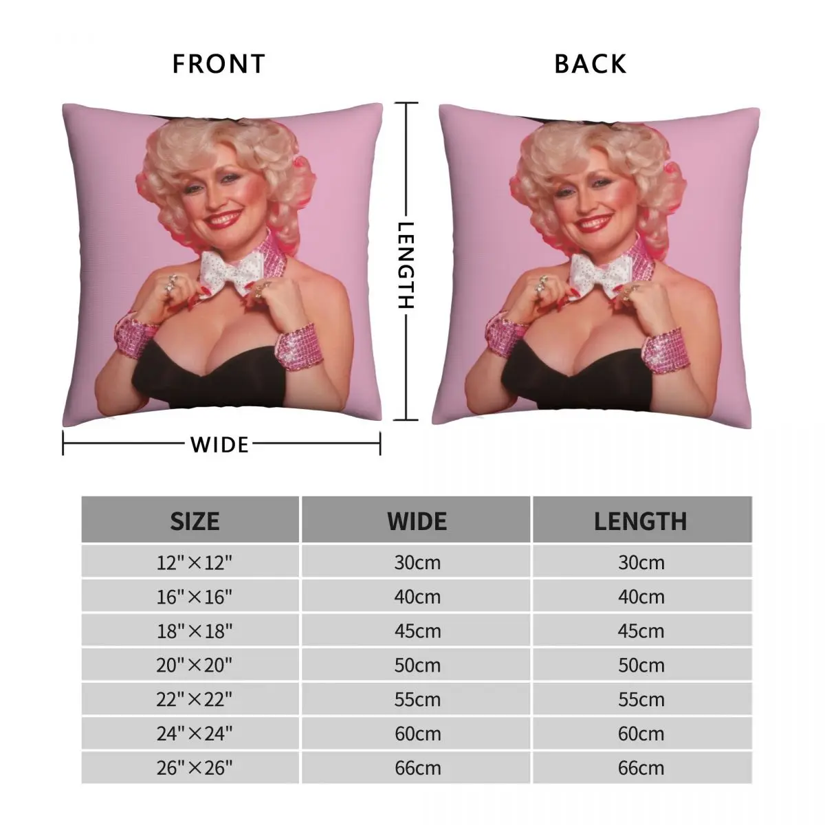 Bunny Dolly Parton Square Pillowcase Polyester Linen Velvet Creative Zip Decor Throw Pillow Case Home Cushion Cover