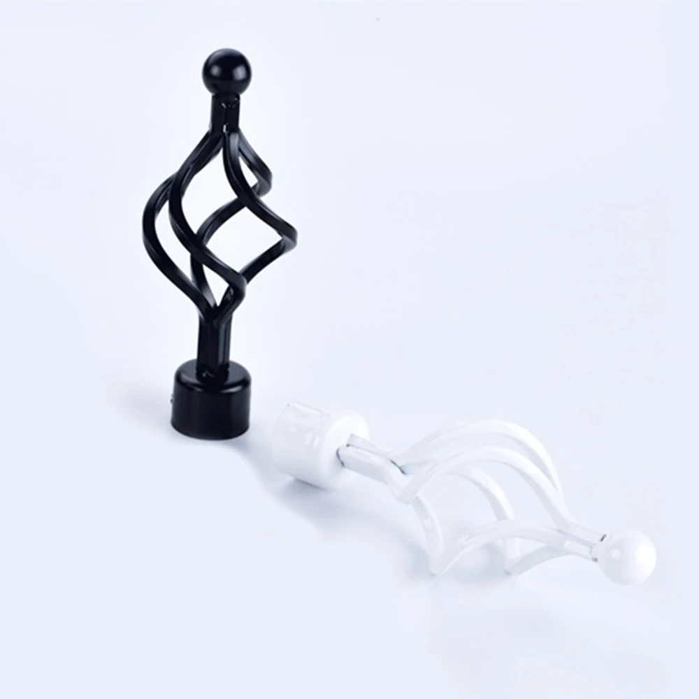 Brass Curtain Rod Bracket Head Decorative Metal Curtain Pole Finials for Home Bar Hotel Window