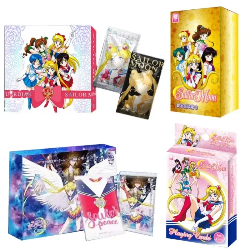 Sailor Moon Magic Playing Cards Nostalgic Series 25th Anniversary Limited Commemorative Waterproof PVC Flash Card Kids Toy Gifts