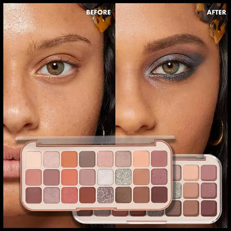 Paleta de sombras de ojos mate 2024, 24 colores, maquillaje impermeable y fácil de aplicar, maquillaje de larga duración, paleta de cosméticos de belleza