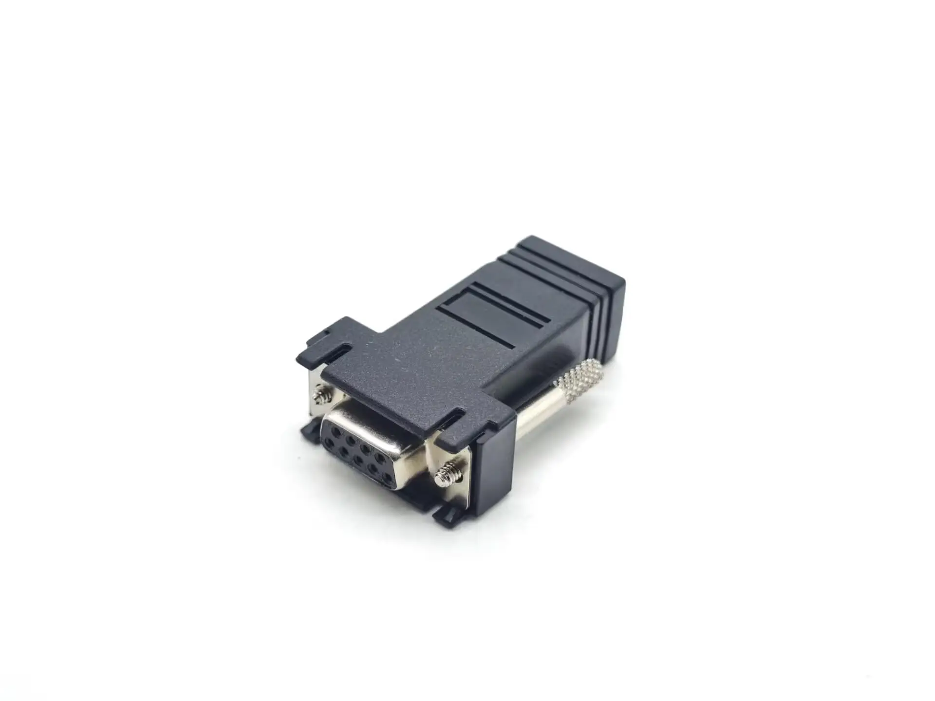 DB9 to RJ45 Adapter Female to Female Standard D-Sub Straight Plastic Shell Assembly