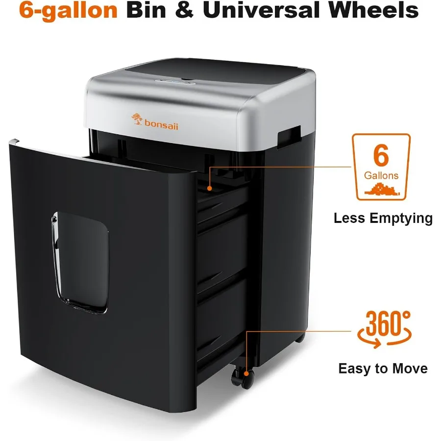 Heavy duty paper shredder with autofeed function for office and home office use capable of shredding up to 110 sheets at once m