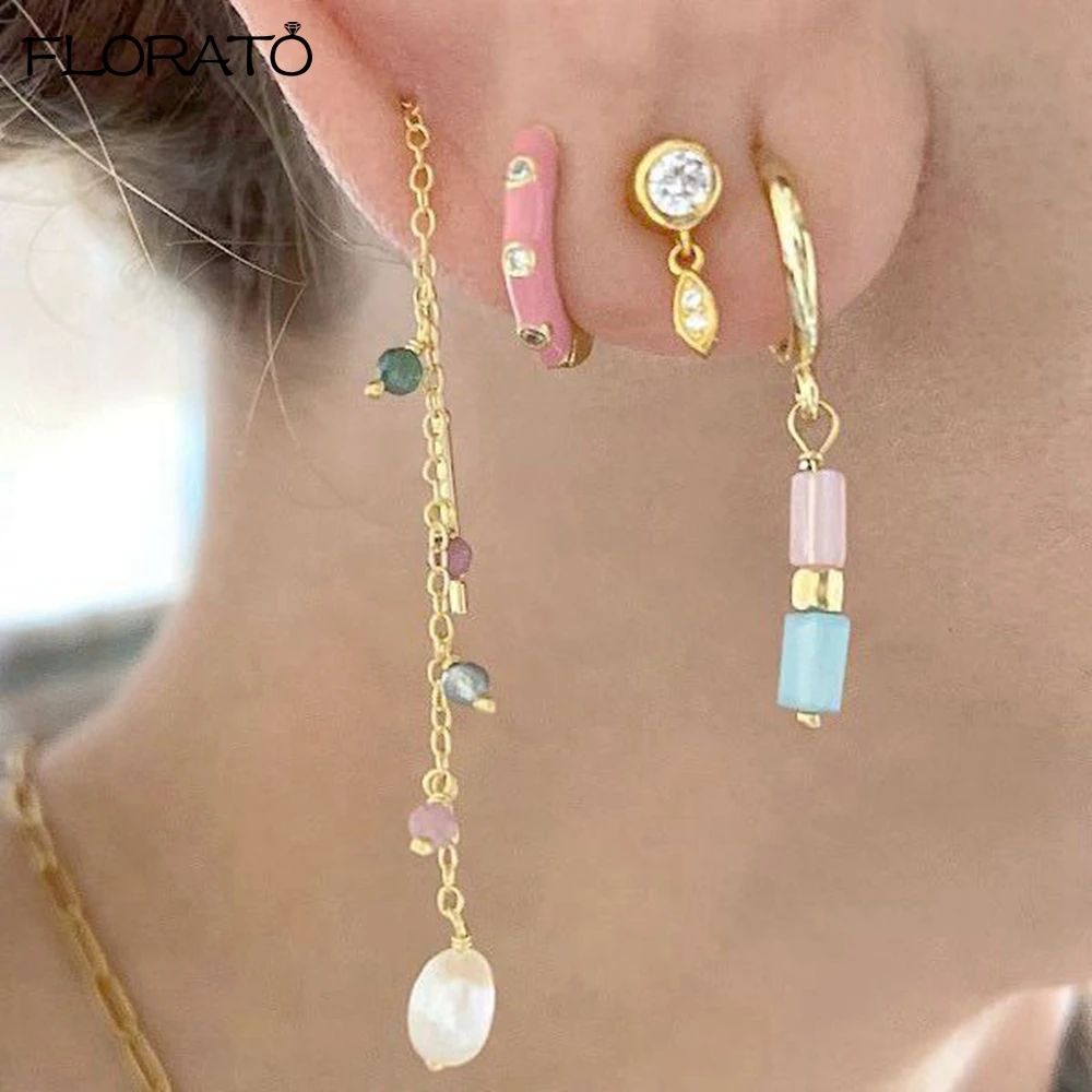 

Trend Jewelry Women Classic Shining Zircon Small Stud Earrings Gold Color Ears Stud for Women 925 Silver Needle Crystal Earrings