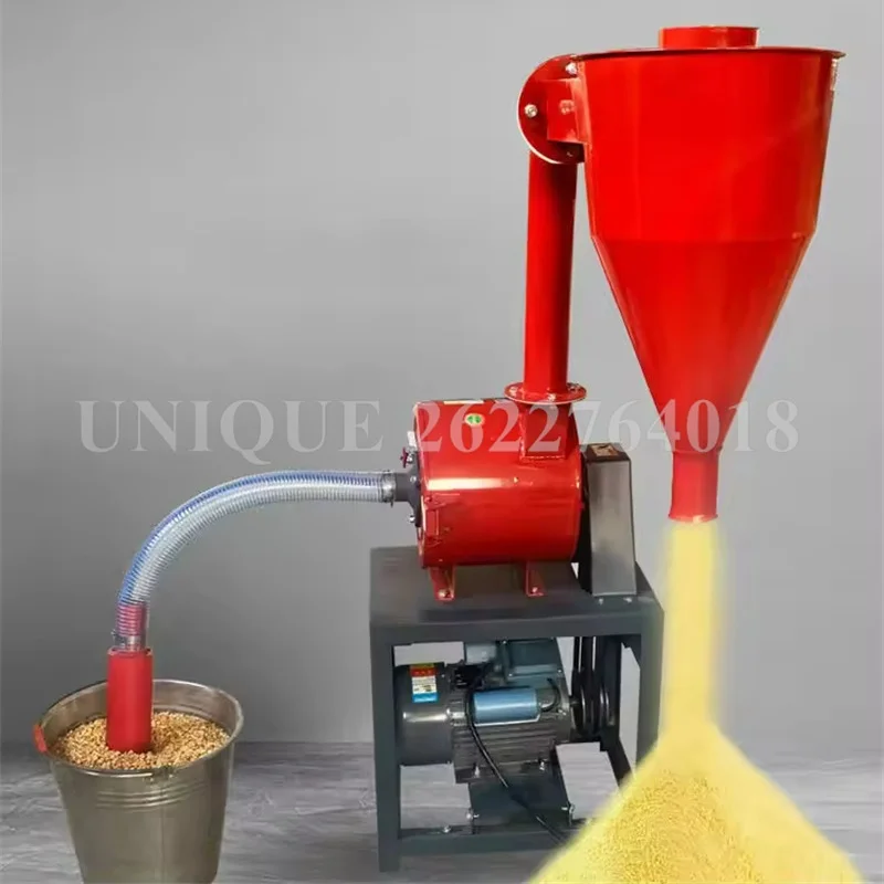 Self-Priming Rice Grain Flour Mill Maize Corn Wheat Flour Mill Machine Roller Milling Spices Dry Food Pulverizer Grain Rice Mill