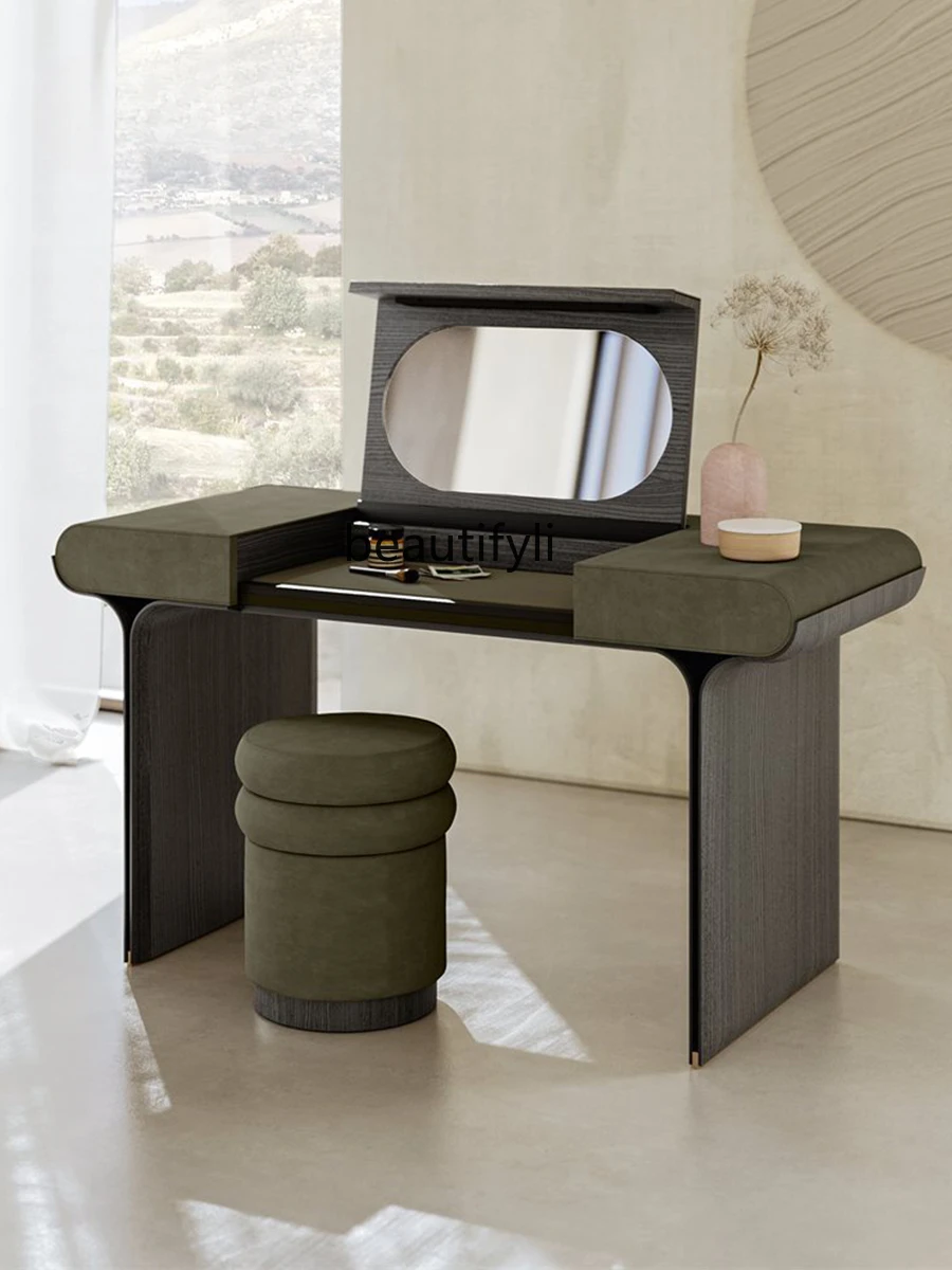 Italian Style Light Luxury High-End Flip Dressing Table Master Bedroom Modern Minimalist Designer Model Creative Dresser Home