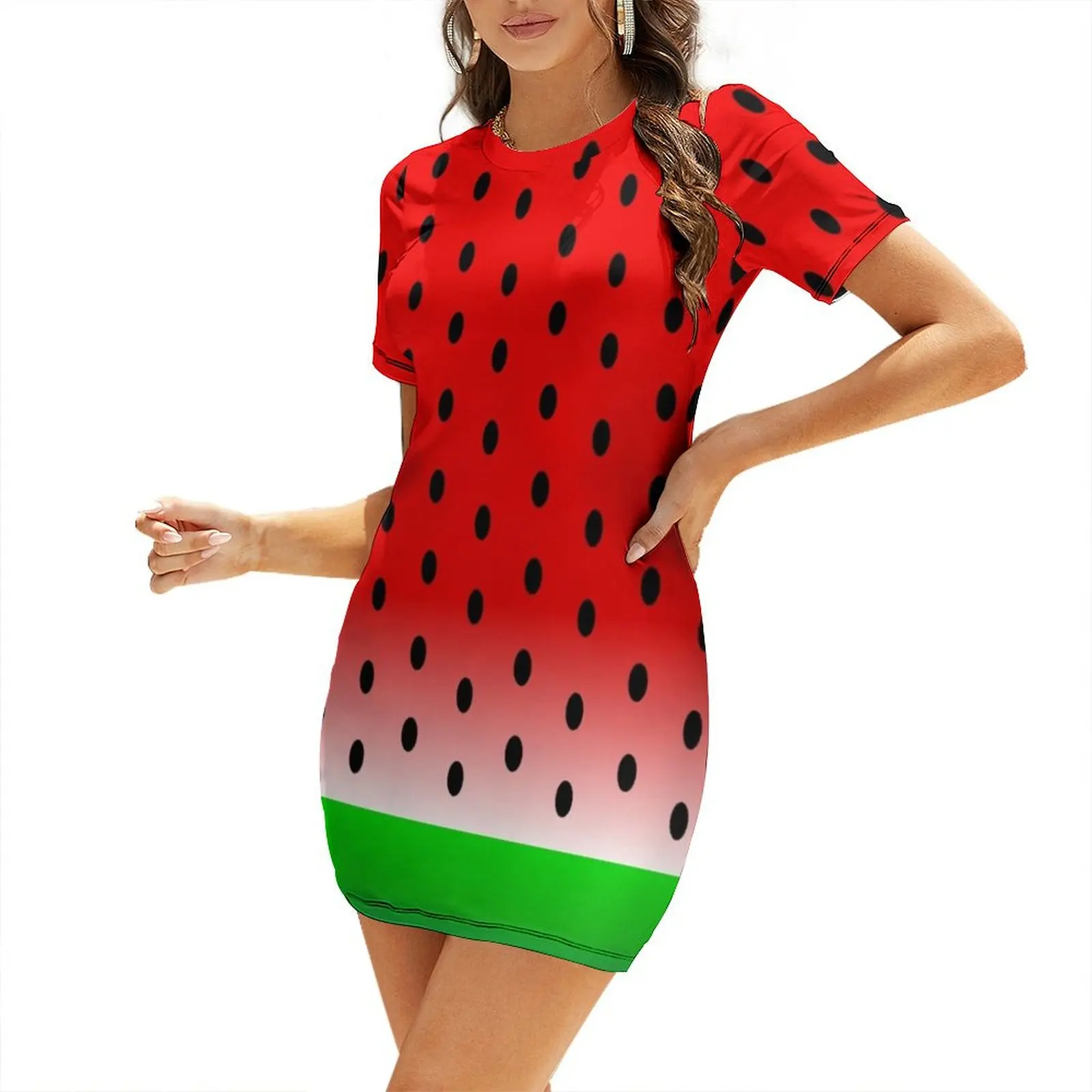 

Watermelon Short Sleeved Dress Dresses for wedding party dresses with long sleeves Dress