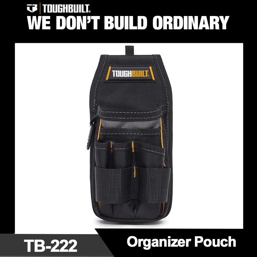 TOUGHBUILT Organizer Pouch Can Fits Over Pants or Belt Heavy Duty and Durable Tool Bag TB-222