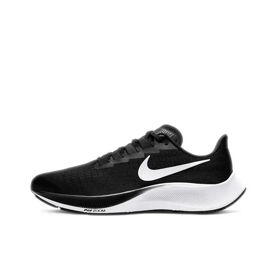 Original Nike Pegasus17 Men\'s Running Shoes Wear Resistant Shock Absorption Breathable Black Sneakers BQ9646-002