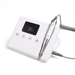 65w Coreless Electric Nail Drill Machine 35000rpm Drill Bit Set Manicure 2-in-1 Stand Desktop Design Polisher E File